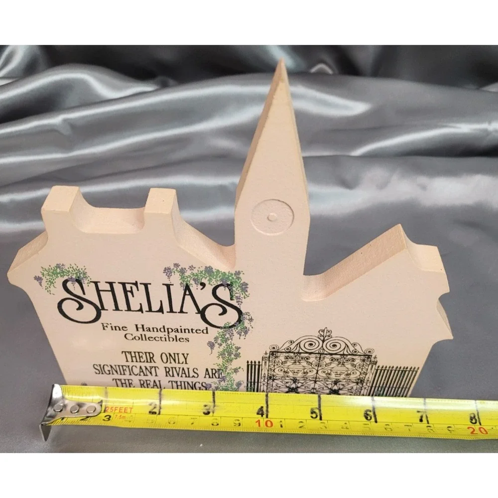 VTG Shelia's Fine Handpainted Collectibles Display Piece Wooden Sign Ivy Artwork